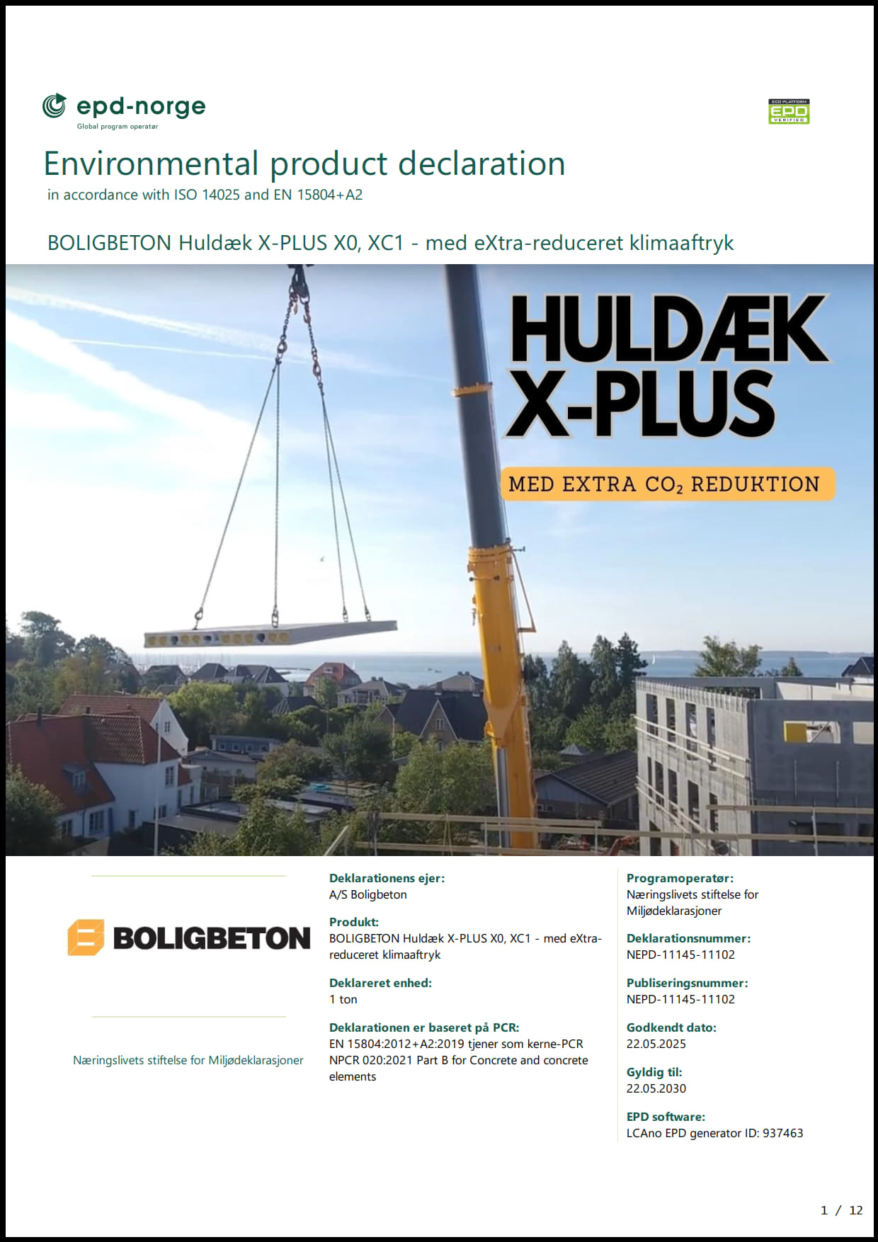 Forside_EPD_Huldaek_XPLUS